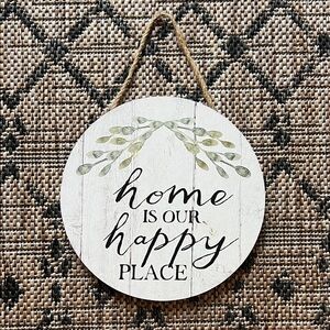 Round Wall Hanging with Inspirational Quote